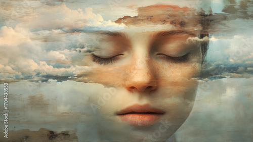 Head in the Clouds Abstract Cognative Art