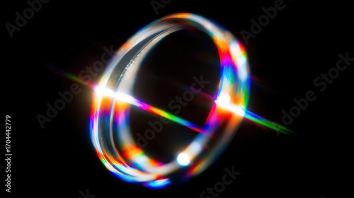 blurred rainbow refraction overlay effect light lens prism effect on black background holographic reflection crystal flare leak shadow overlay colorful rainbow disco ball light