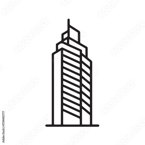 vector illustration of a building icon  on wight brackground