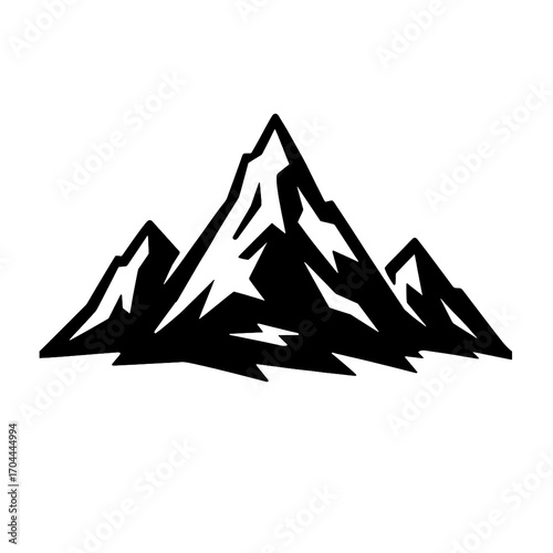 Mountain Peaks Black and White Vector Illustration

 
