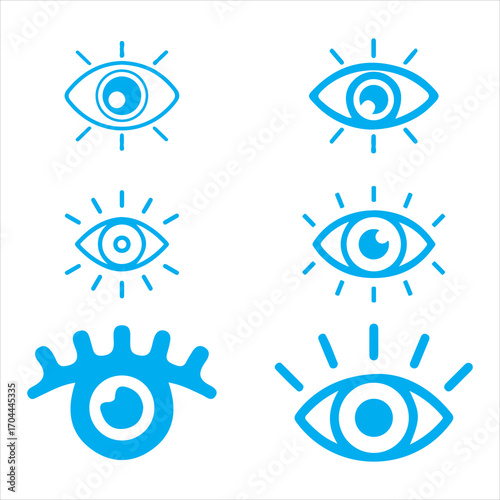 Abstract artistic eye icon shaped logo