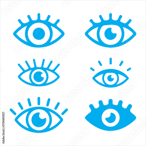 Abstract artistic eye icon shaped logo