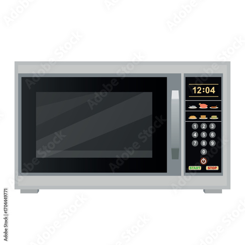 black and white microwave oven