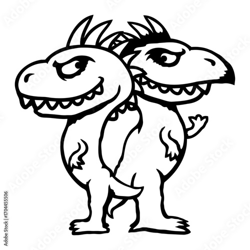 2 Cool Dinosaur Team Best Friends Funny Crew