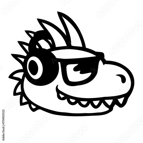 DJ Dino Sunglasses Headphone Party Music Club Disko