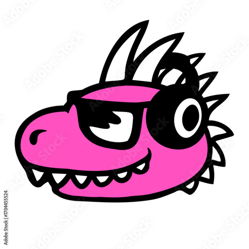 DJ Dino Sunglasses Headphone Party Music Club Disko