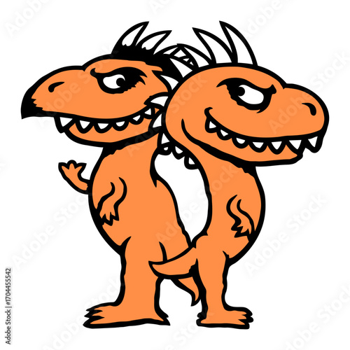 2 Cool Dinosaur Team Best Friends Funny Crew