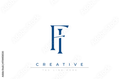 Blue stylized letters FI combined in a modern design on a clean white background, evoking professionalism and creativity. Ideal for branding, business identity, and corporate representation concepts.