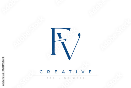 Blue stylized letters FV combined in a modern design on a clean white background, evoking professionalism and creativity. Ideal for branding, business identity, and corporate representation concepts.