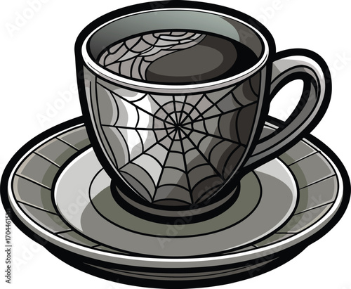 Haunted Espresso Drink Spooky Spiderweb Coffee Mug