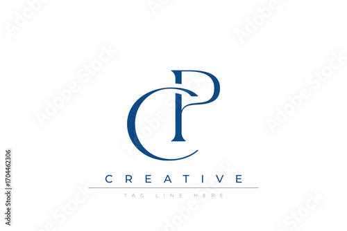 Blue stylized letters CP combined in a modern design on a clean white background, evoking professionalism and creativity. Ideal for branding, business identity, and corporate representation concepts.
