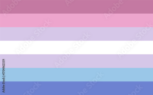 Bigender pride flag LGBTQ+ community.Vector illustration. 