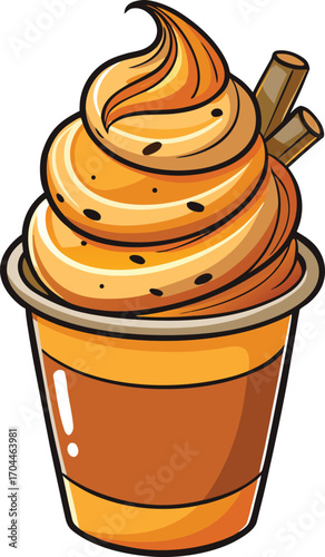 Witch Pumpkin Spice Latte Delicious Caramel Swirl Ice Cream