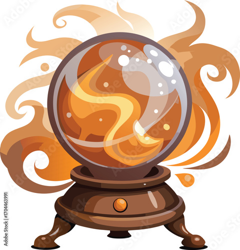 Witch Pumpkin Spice Latte Magical Crystal Ball Fortune