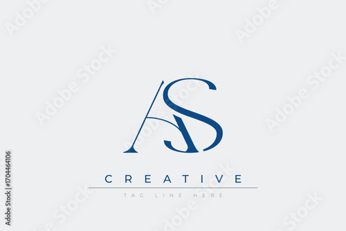 Free Download Blue stylized letters AS combined in a modern design on a clean white background, evoking professionalism and creativity. Ideal for branding, business identity, and corporate representation concepts. - GFXLoad