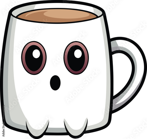 Ghost Hot Chocolate Cup Cute Ghost Coffee Mug Design