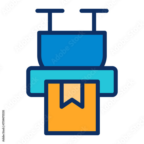 Drone Delivery Vector Icon Design