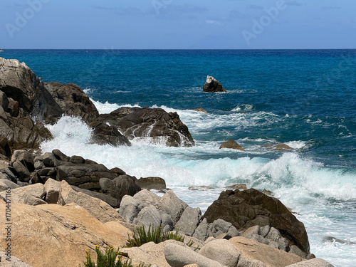 Wallpaper Mural Calabria, Italy, beach and surf among rocks, Mediterranean Torontodigital.ca