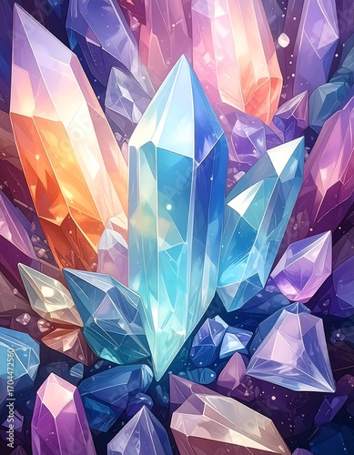 Cluster of vibrant crystals