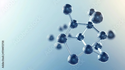 Fototapeta Naklejka Na Ścianę i Meble -  Abstract 3 d molecule structure with connected atoms