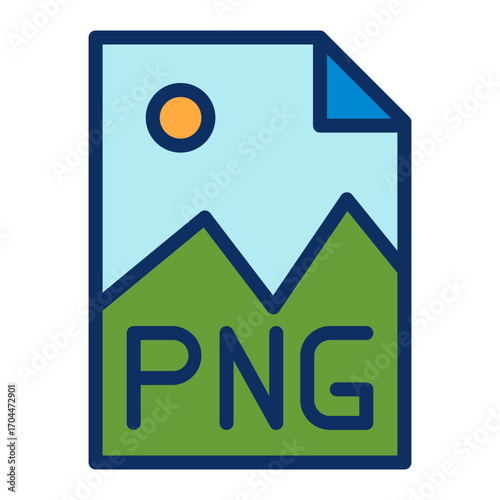 PNG File Format Vector Icon Design