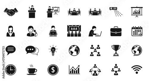 Professionals Collaborating in Conference Room Environment