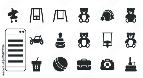Toys, Swings, and Bears in a Fun Graphic Environment