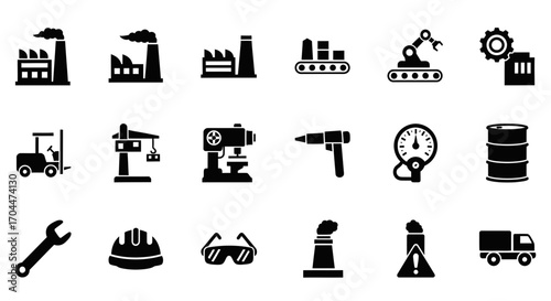 Factory Equipment Operation in Workshop Environment