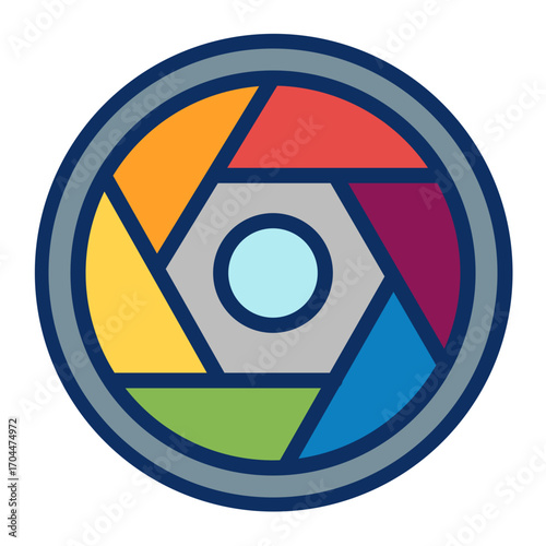 Camera Shutter Vector Icon Design