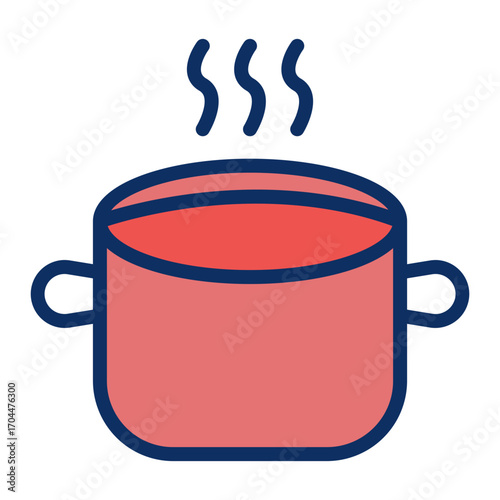 Cooking Pot Vector Icon Design