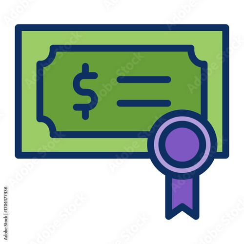 Treasury Bonds Vector Icon Design