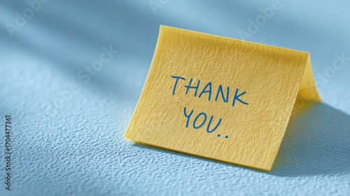 Yellow sticky note with handwritten thank you message