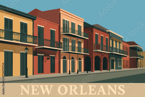 French Quarter Street Scene New Orleans