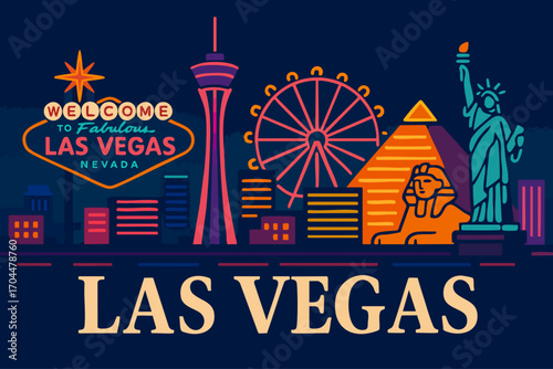 Las Vegas Neon Lights on The Strip