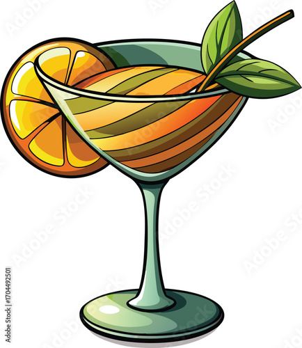 Pumpkin Vodka Cocktail Refreshing Orange Cocktail Drink
