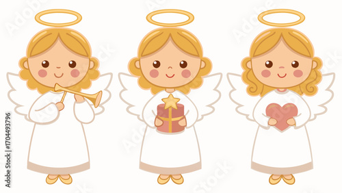 cartoon angels stickers