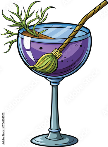 Witch Gin and Tonic Witch's Brew Cocktail Drink