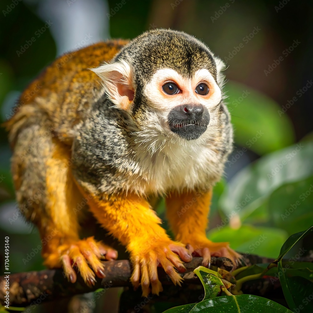 Fototapeta premium Close-up of a squirrel monkey