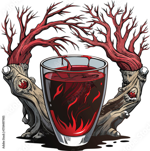 Halloween Kombucha Glass Halloween Kombucha Glass Art