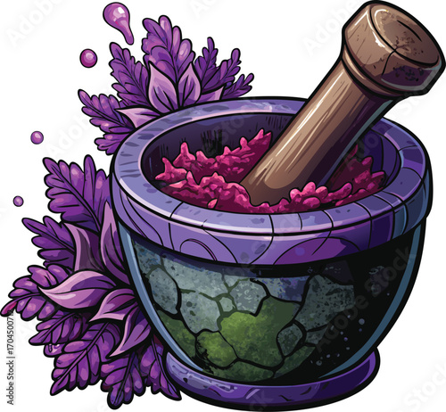 Creepy Herbal Tea Mystical Purple Herbal Mixture