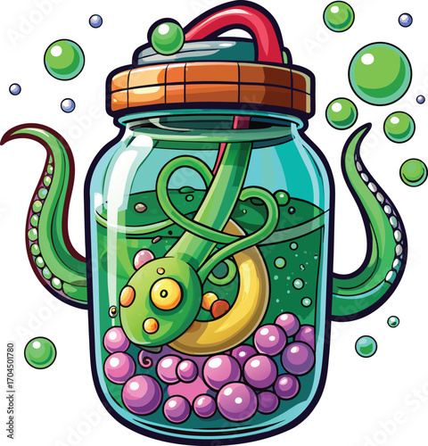 Haunted Bubble Tea Spooky Monster Bubble Tea Jar