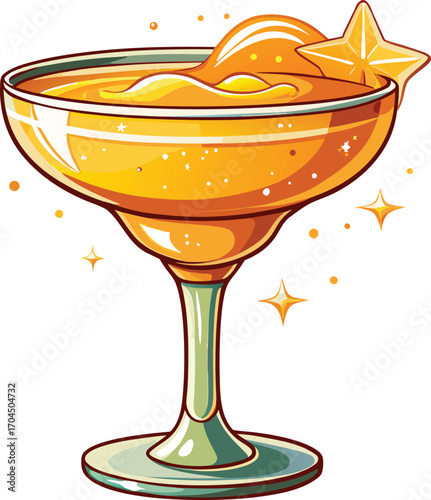 Pumpkin Margarita Halloween Golden Starfruit Cocktail Drink