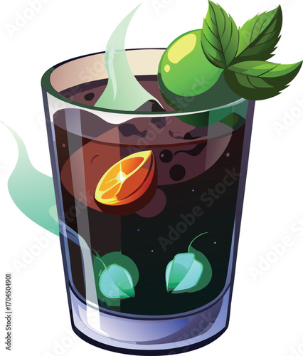 Spooky Mojito Cup Spooky Dark Mojito Cocktail