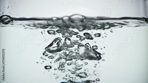 Detailed slow motion video showcasing the mesmerizing movements of water and bubbles