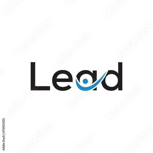 letter LEAD vector wordmark logo typography.Sophisticated wordmark logo embodying elite leadership, representing prestige and exclusivity.