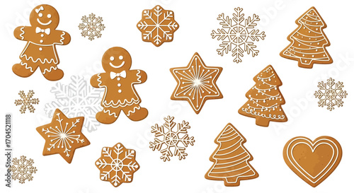 Gingerbread Cookies and Holiday Decorations in a Whimsical Environment for Seasonal Celebrations