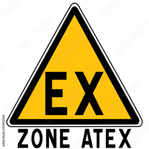 Panneau signalétique EX, atmosphère explosive, zone ATEX, sécurité industrielle