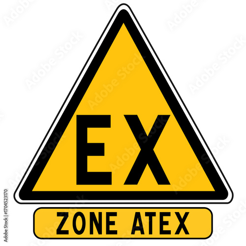 Panneau signalétique EX, atmosphère explosive, zone ATEX, sécurité industrielle