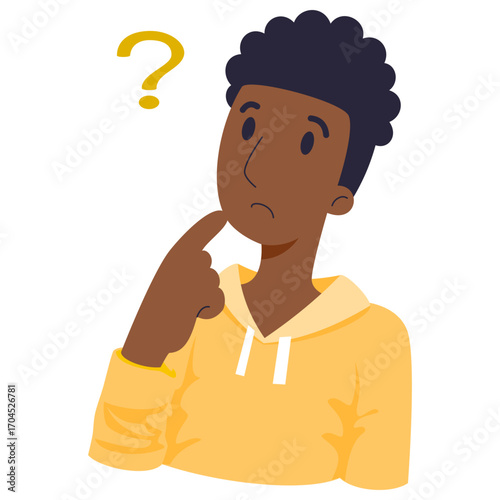 man thinking about something