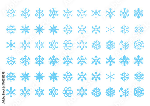 雪の結晶アイコンセット